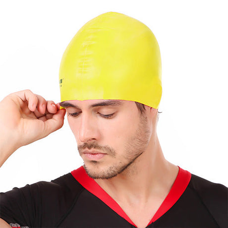 Viva Swimming Silicone Swimming Cap Unisex Soft Waterproof Swimming Pool Head Cap Water Sports Long Hair for Children Kids Boys Girls of All Age (Universal Size, Multicolour)