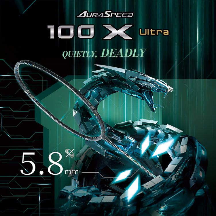 AuraSpeed 100X Ultra Unstrung Professional Badminton Racket - Preferred by ThomGicquel