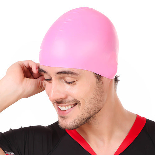 Viva Swimming Silicone Swimming Cap Unisex Soft Waterproof Swimming Pool Head Cap Water Sports Long Hair for Children Kids Boys Girls of All Age (Universal Size, Multicolour)