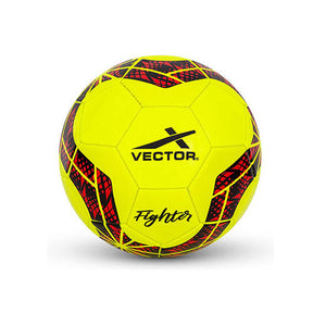 Vector X FIGHTER 32 Panel PVC Machine Stitched Indoor/Outdoor Practice, Training Match Soccer Football + Free Air Needle with Butyl Bladder Ball, Size 5, Suitable for Men, Youth Adults 15+ Years Boys
