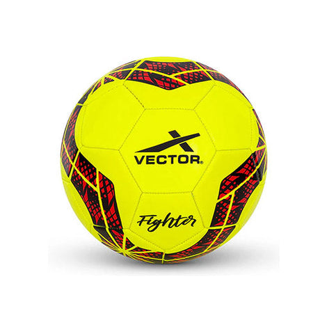 Vector X FIGHTER 32 Panel PVC Machine Stitched Indoor/Outdoor Practice, Training Match Soccer Football + Free Air Needle with Butyl Bladder Ball, Size 5, Suitable for Men, Youth Adults 15+ Years Boys