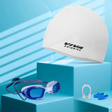 Viva Swimming Combo 616 Swimming Goggles & Swimming Cap, 2 Ear Plug With Nose Clip Swimming Kit Anti-Fog, UV Protection For Adults, Boys, Men