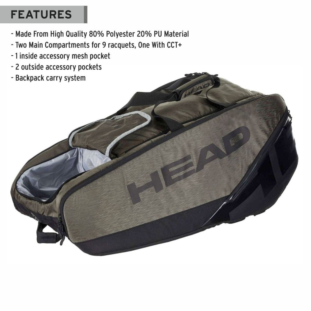 HEAD Pro X Racquet Bag L (Thyme/Black)