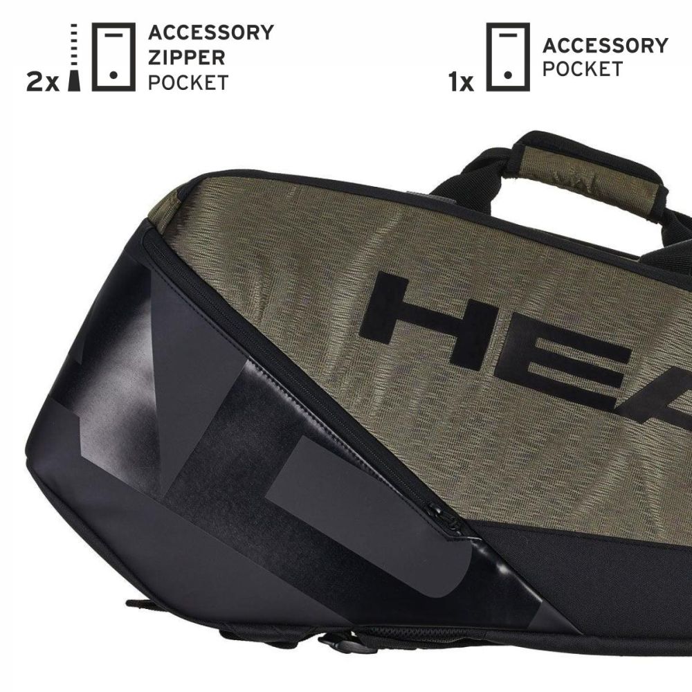 HEAD Pro X Racquet Bag L (Thyme/Black)