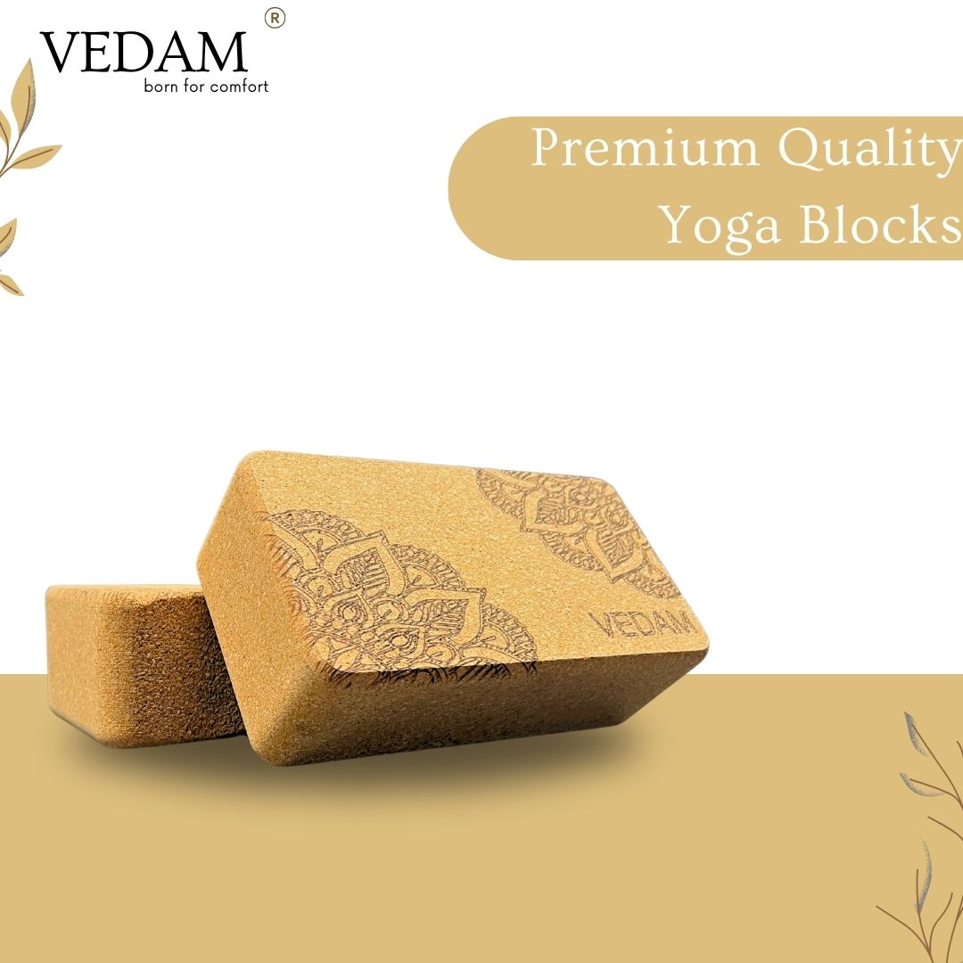 Vedam Mandala Cork Yoga Brick – Set of 2