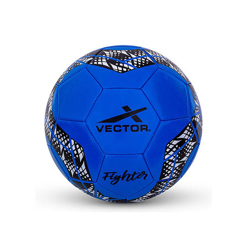 Vector X FIGHTER 32 Panel PVC Machine Stitched Indoor/Outdoor Practice, Training Match Soccer Football + Free Air Needle with Butyl Bladder Ball, Size 5, Suitable for Men, Youth Adults 15+ Years Boys