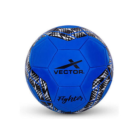 Vector X FIGHTER 32 Panel PVC Machine Stitched Indoor/Outdoor Practice, Training Match Soccer Football + Free Air Needle with Butyl Bladder Ball, Size 5, Suitable for Men, Youth Adults 15+ Years Boys