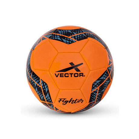 Vector X FIGHTER 32 Panel PVC Machine Stitched Indoor/Outdoor Practice, Training Match Soccer Football + Free Air Needle with Butyl Bladder Ball, Size 5, Suitable for Men, Youth Adults 15+ Years Boys