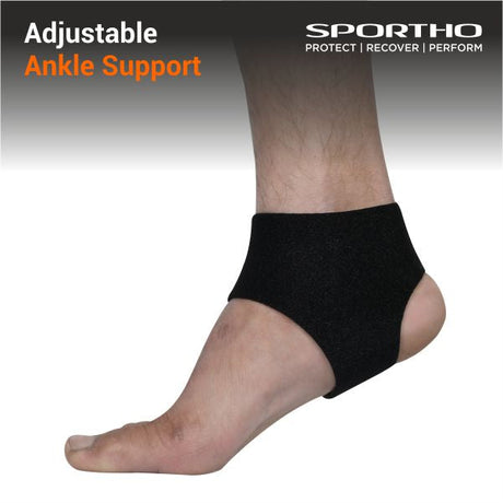 NIVIA Basic Ankle Support with Adjustable Velcro, Ankle Sleeves, Braces or Wraps , For Support & Stability  Available in  S | M | L  | XL & Black Color , Used for All kind of impact Sports