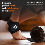 NIVIA Basic Ankle Support with Adjustable Velcro, Ankle Sleeves, Braces or Wraps , For Support & Stability  Available in  S | M | L  | XL & Black Color , Used for All kind of impact Sports