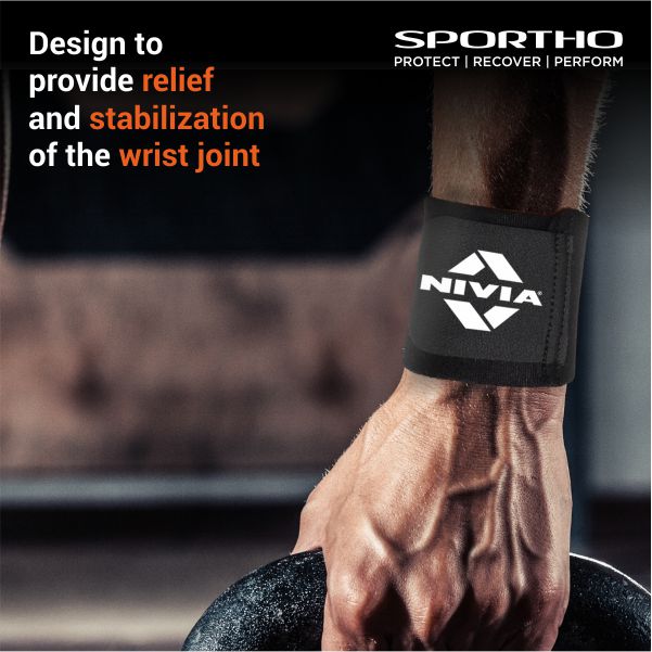 Nivia Orthopedic Basic Wrist Support (Rb-25) Pair