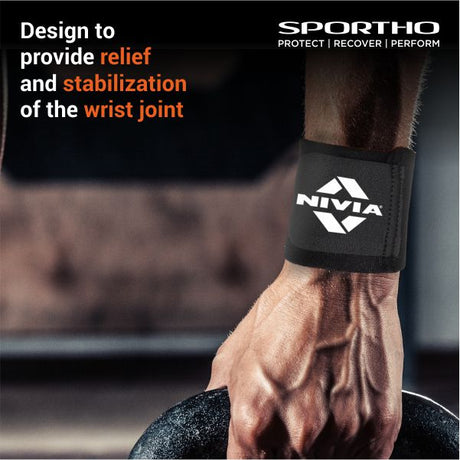 Nivia Orthopedic Basic Wrist Support (Rb-25) Pair