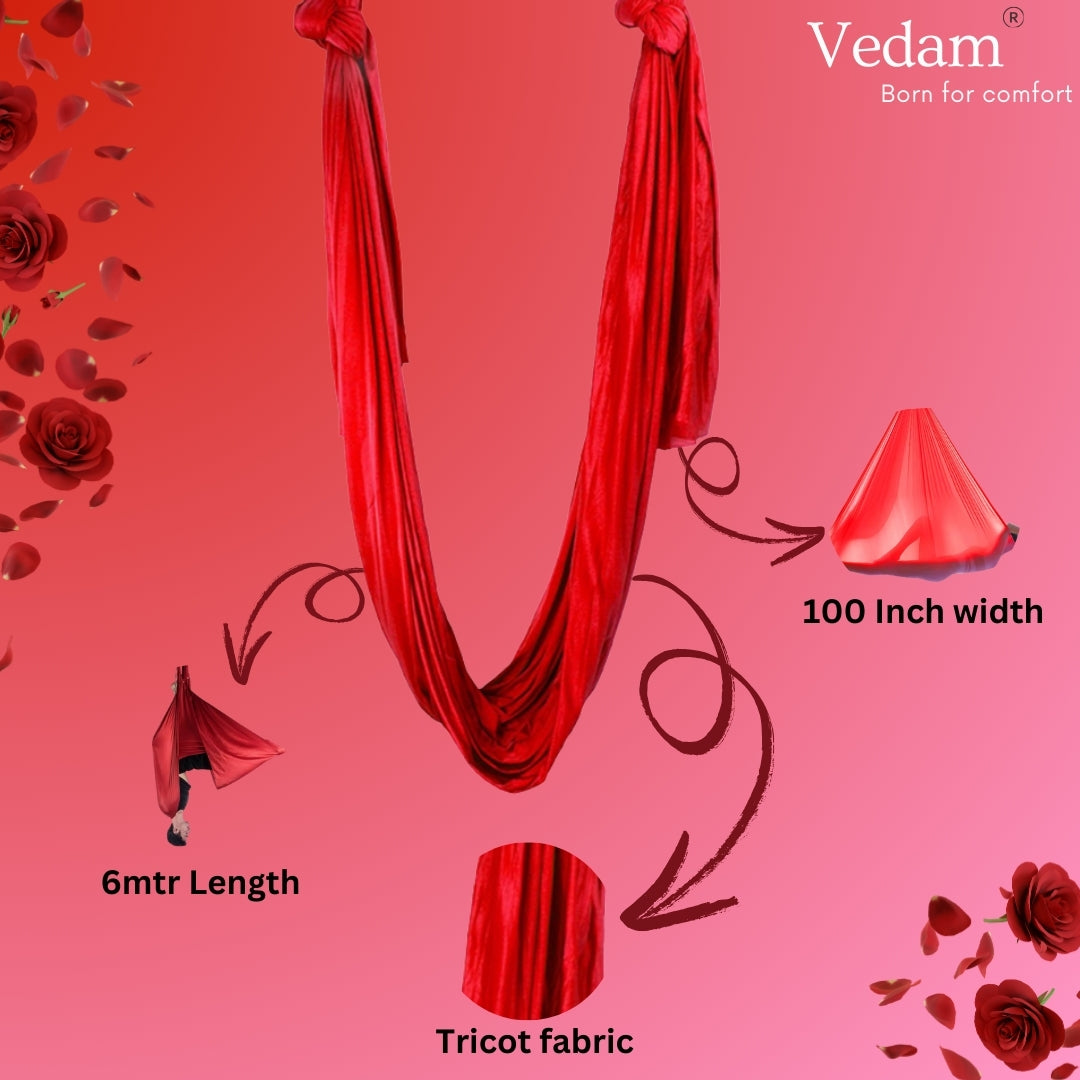 Premium Aerial Yoga hammock – Red