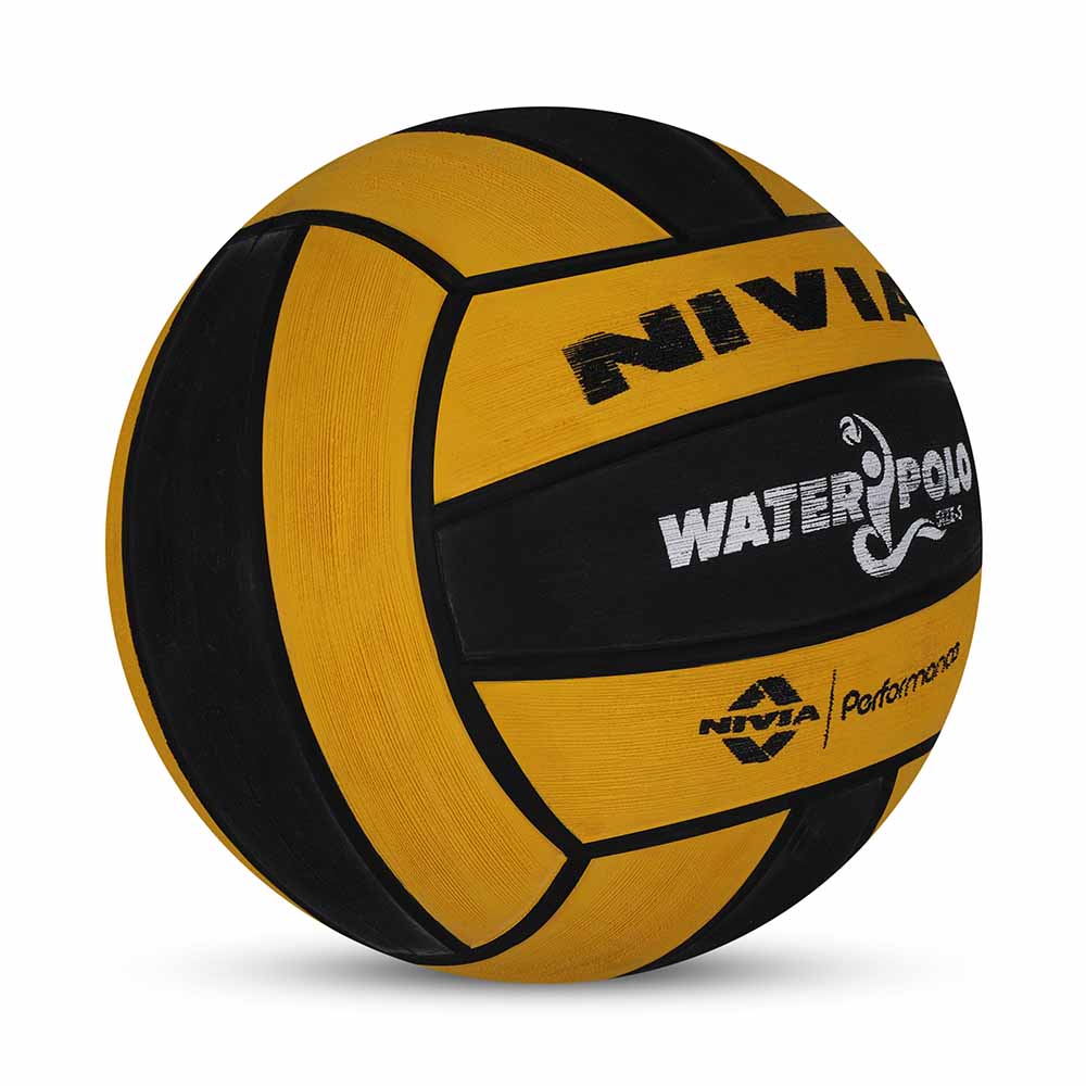NIVIA WATER POLO, Match Ball, 18 Panels, Durable Rubber Cover Molded with Smooth Surface Matt, Butyl Bladder, Match Ball Standard, Made for Tournaments , to Play on All Kind of Indoor & Outdoor Surfaces