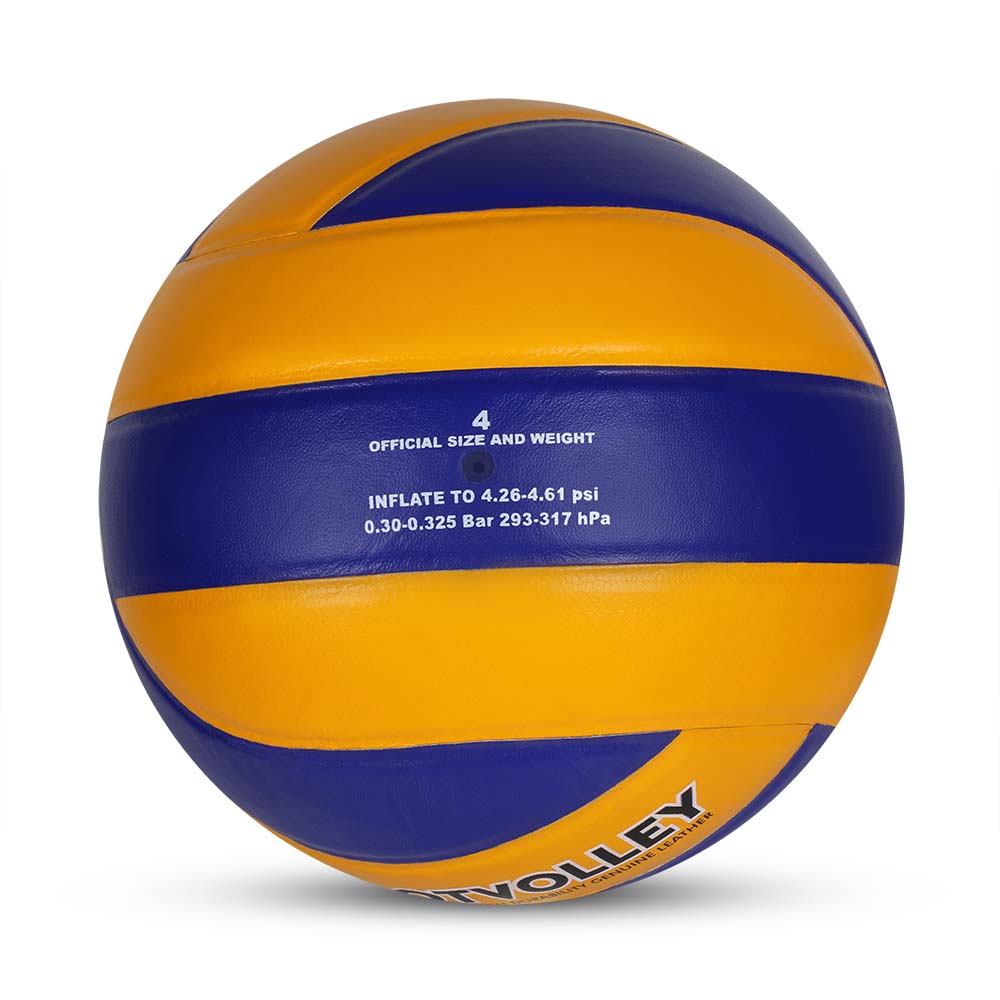 NIVIA SPOTVOLLEY, 12 Panels, Genuine Leather Pasted, Butyl Threadwounded Bladder, As Per VFI Standard , Made for Championships , to Play on All Kind of Indoor & Outdoor Surfaces