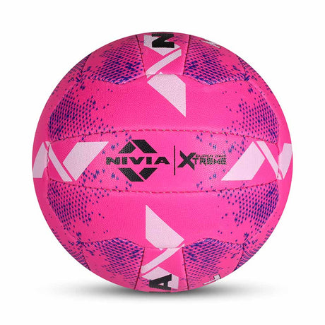NIVIA NET BALL BLUE, Match Ball, 18 Panels, Durable Rubber Cover Hand-Stitched with Smooth Surface Matt, Latex Bladder, Match Ball Standard, Made for Tournaments , to Play on All Kind of Indoor & Outdoor Surfaces