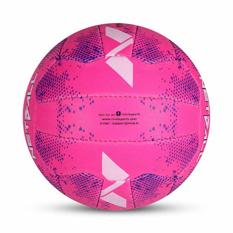 NIVIA NET BALL BLUE, Match Ball, 18 Panels, Durable Rubber Cover Hand-Stitched with Smooth Surface Matt, Latex Bladder, Match Ball Standard, Made for Tournaments , to Play on All Kind of Indoor & Outdoor Surfaces