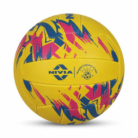 NIVIA THROW BALL MEN, Match Ball, 18 Panels, Durable Rubber Cover Hand-Stitched with Rubberized / Grippy Coating, Latex Bladder, Match Ball Standard, Made for Tournaments , to Play on All Kind of Indoor & Outdoor Surfaces
