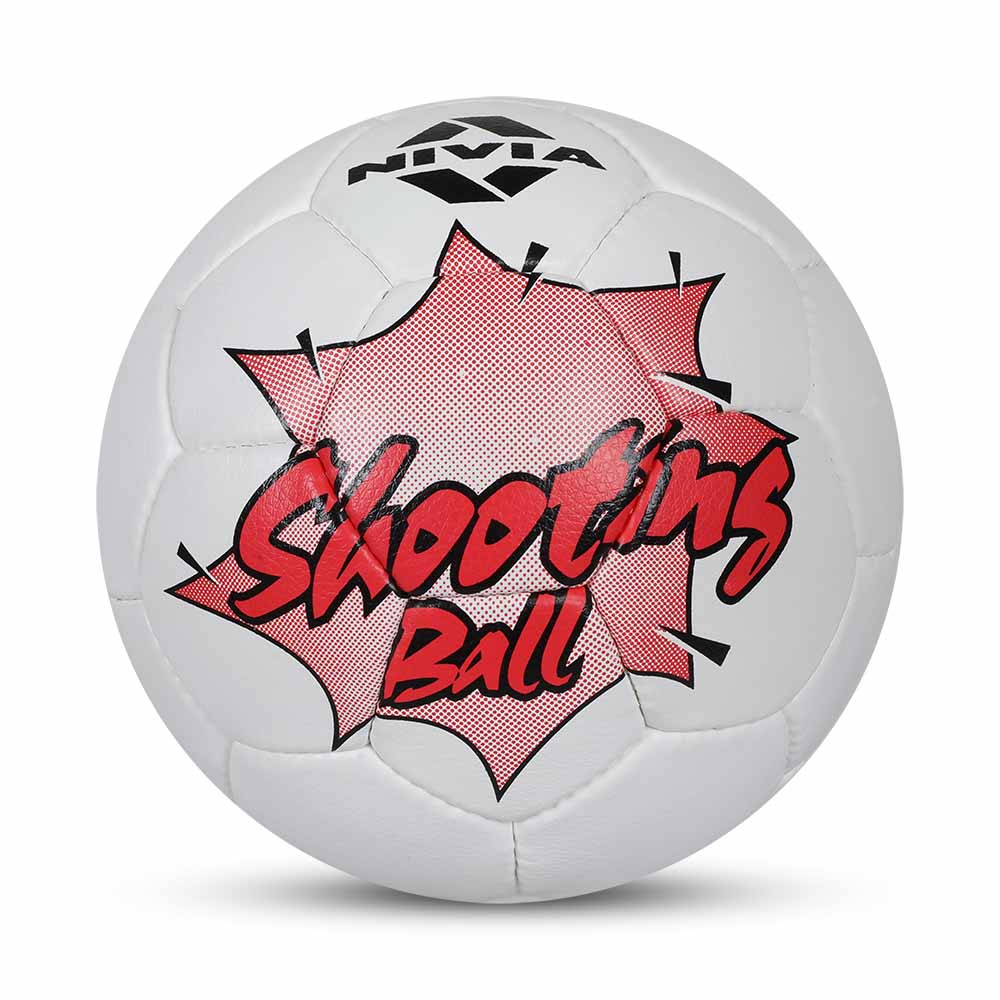NIVIA SHOOTING BALL, Match Ball, 32 Panels, Durable & Soft PU Leather Cover Hand-Stitched with Smooth Surface Matt, Latex Bladder, Match Ball Standard, Made for Tournaments , to Play on All Kind of Indoor & Outdoor Surfaces