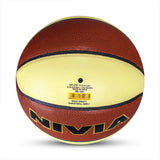 NIVIA LEGACY , Match Ball, 8 Panels, PU Leather Cover Laminated  with Pebbled Texture , Butyl ThreadwoundedBladder, FIBA Level 1 , Made for Pro-Leagues , to Play on Indoor Surfaces