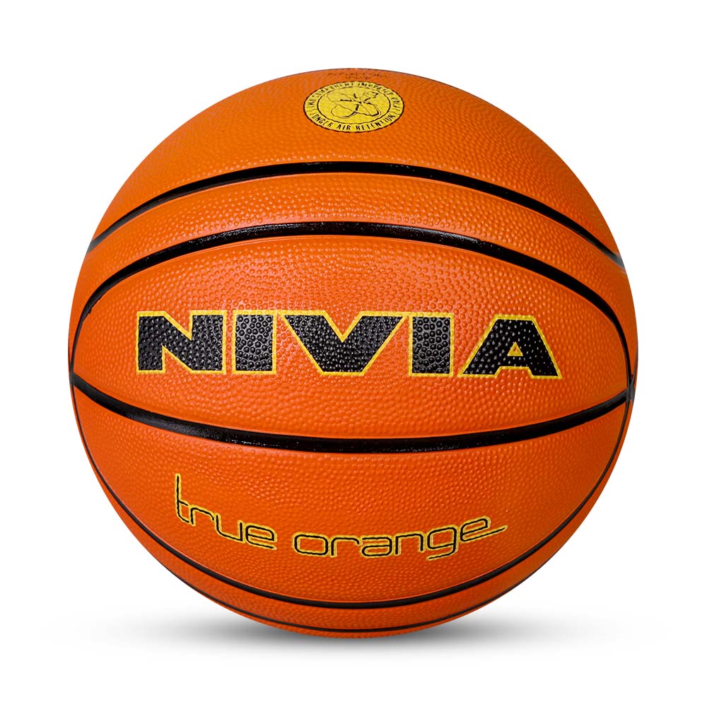 NIVIA TRUE ORANGE, Training Ball, 14 Panels, Durable Rubber Cover Molded with Pebbled Texture , Butyl ThreadwoundedBladder, Training Ball Standard, Made for Training Sessions , to Play on All Indoor & Outdoor Surfaces
