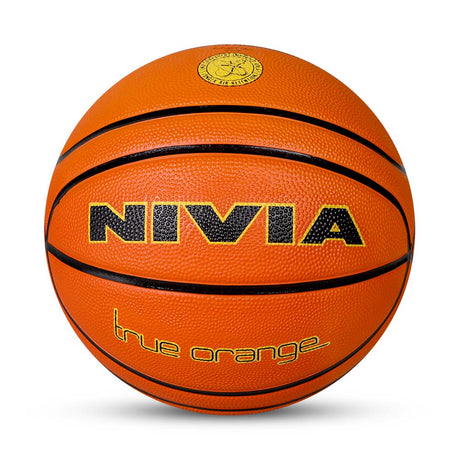 NIVIA TRUE ORANGE, Training Ball, 14 Panels, Durable Rubber Cover Molded with Pebbled Texture , Butyl ThreadwoundedBladder, Training Ball Standard, Made for Training Sessions , to Play on All Indoor & Outdoor Surfaces