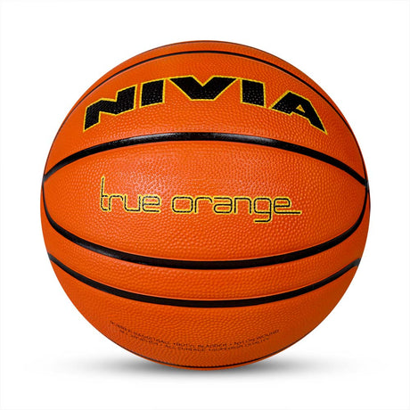 NIVIA TRUE ORANGE, Training Ball, 14 Panels, Durable Rubber Cover Molded with Pebbled Texture , Butyl ThreadwoundedBladder, Training Ball Standard, Made for Training Sessions , to Play on All Indoor & Outdoor Surfaces
