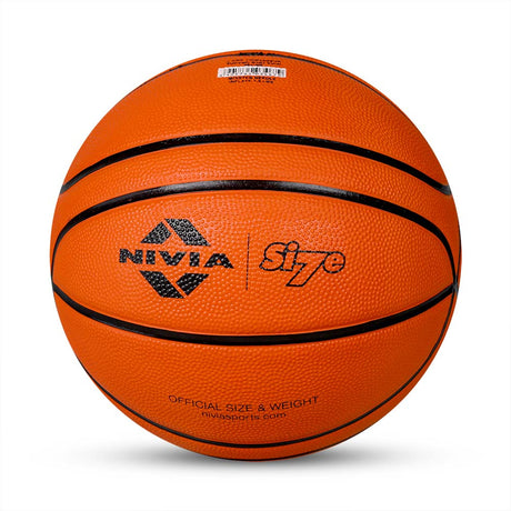NIVIA TRUE ORANGE, Training Ball, 14 Panels, Durable Rubber Cover Molded with Pebbled Texture , Butyl ThreadwoundedBladder, Training Ball Standard, Made for Training Sessions , to Play on All Indoor & Outdoor Surfaces