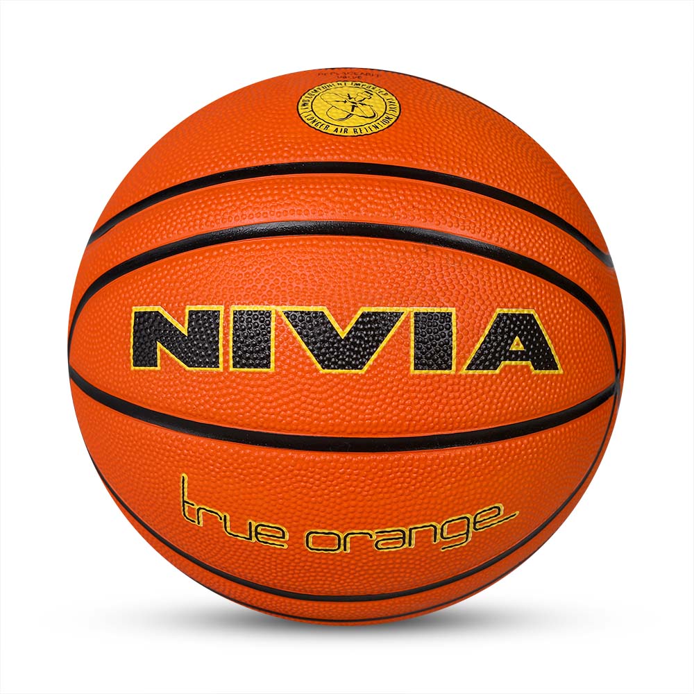 NIVIA TRUE ORANGE, Training Ball, 14 Panels, Durable Rubber Cover Molded with Pebbled Texture , Butyl ThreadwoundedBladder, Training Ball Standard, Made for Training Sessions , to Play on All Indoor & Outdoor Surfaces