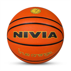 NIVIA TRUE ORANGE, Training Ball, 14 Panels, Durable Rubber Cover Molded with Pebbled Texture , Butyl ThreadwoundedBladder, Training Ball Standard, Made for Training Sessions , to Play on All Indoor & Outdoor Surfaces