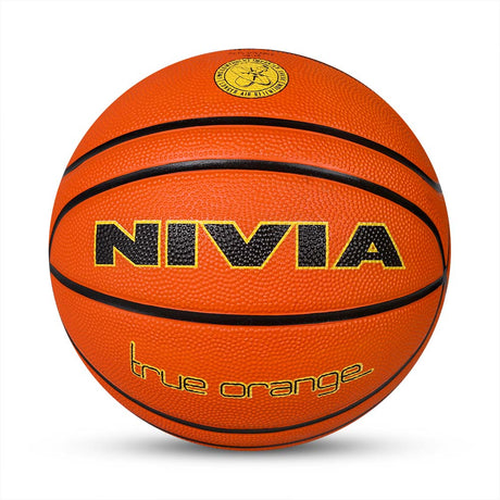 NIVIA TRUE ORANGE, Training Ball, 14 Panels, Durable Rubber Cover Molded with Pebbled Texture , Butyl ThreadwoundedBladder, Training Ball Standard, Made for Training Sessions , to Play on All Indoor & Outdoor Surfaces