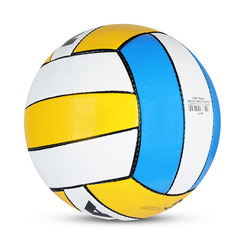 Nivia VB-5000 Volleyball,32 pannel, PU Stitched, Indoor - All Surface, Outdoor-Soft & Dry Surface, Training Ball (Multicolor) Size - 4