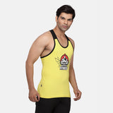 Men's Gym Stringer Yellow Black