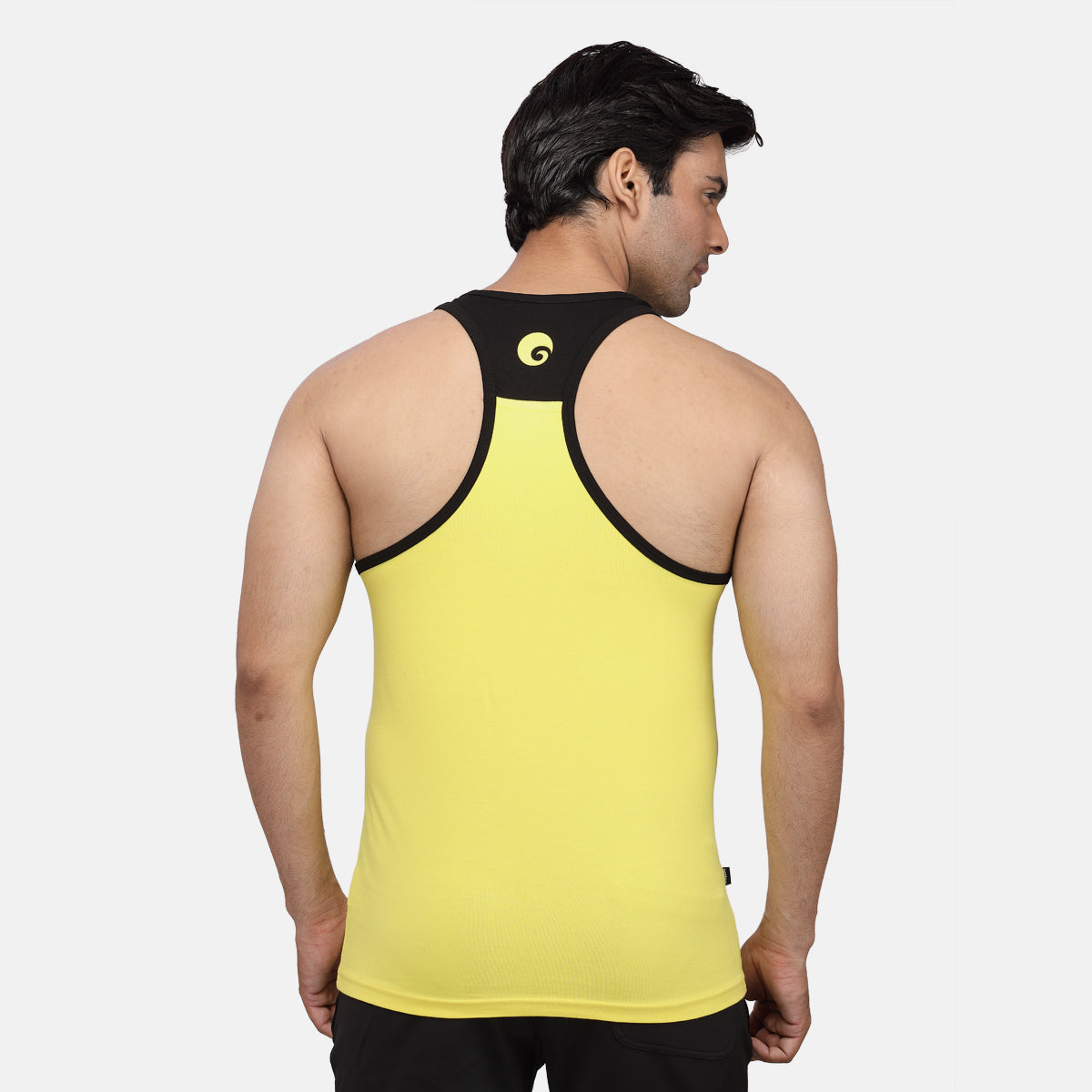 Men's Gym Stringer Yellow Black