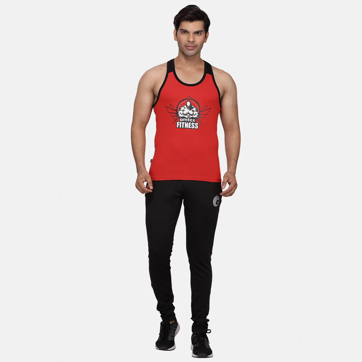 Men's Gym Stringer Red Black