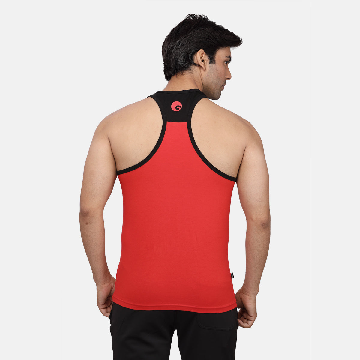 Men's Gym Stringer Red Black