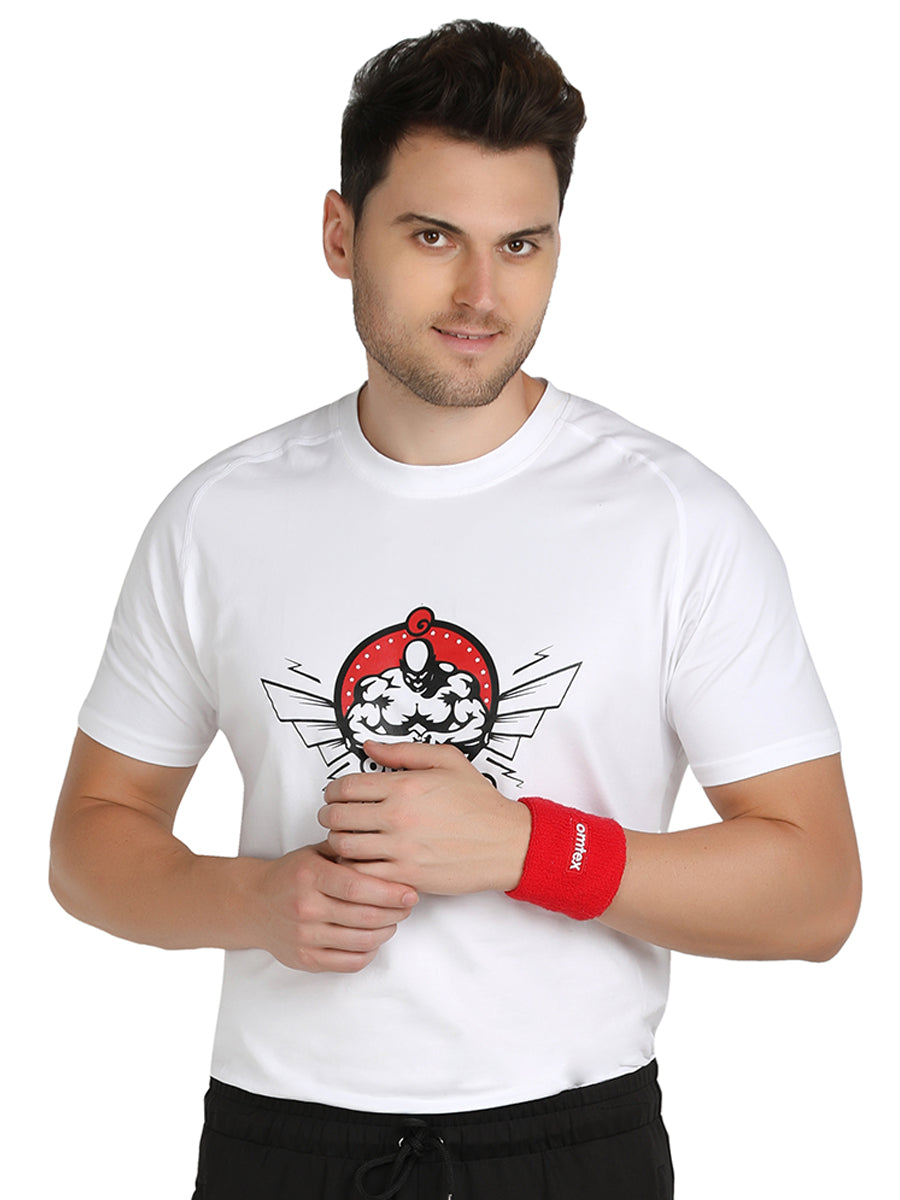 Omtex Wrist Sweat Band Red (3 inch)