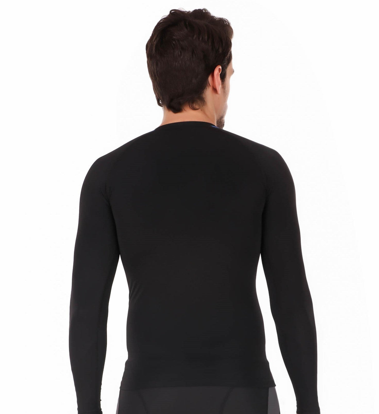 Nylon DC Compression Tshirt Fullsleeves Tights For Men (Black/Royal)