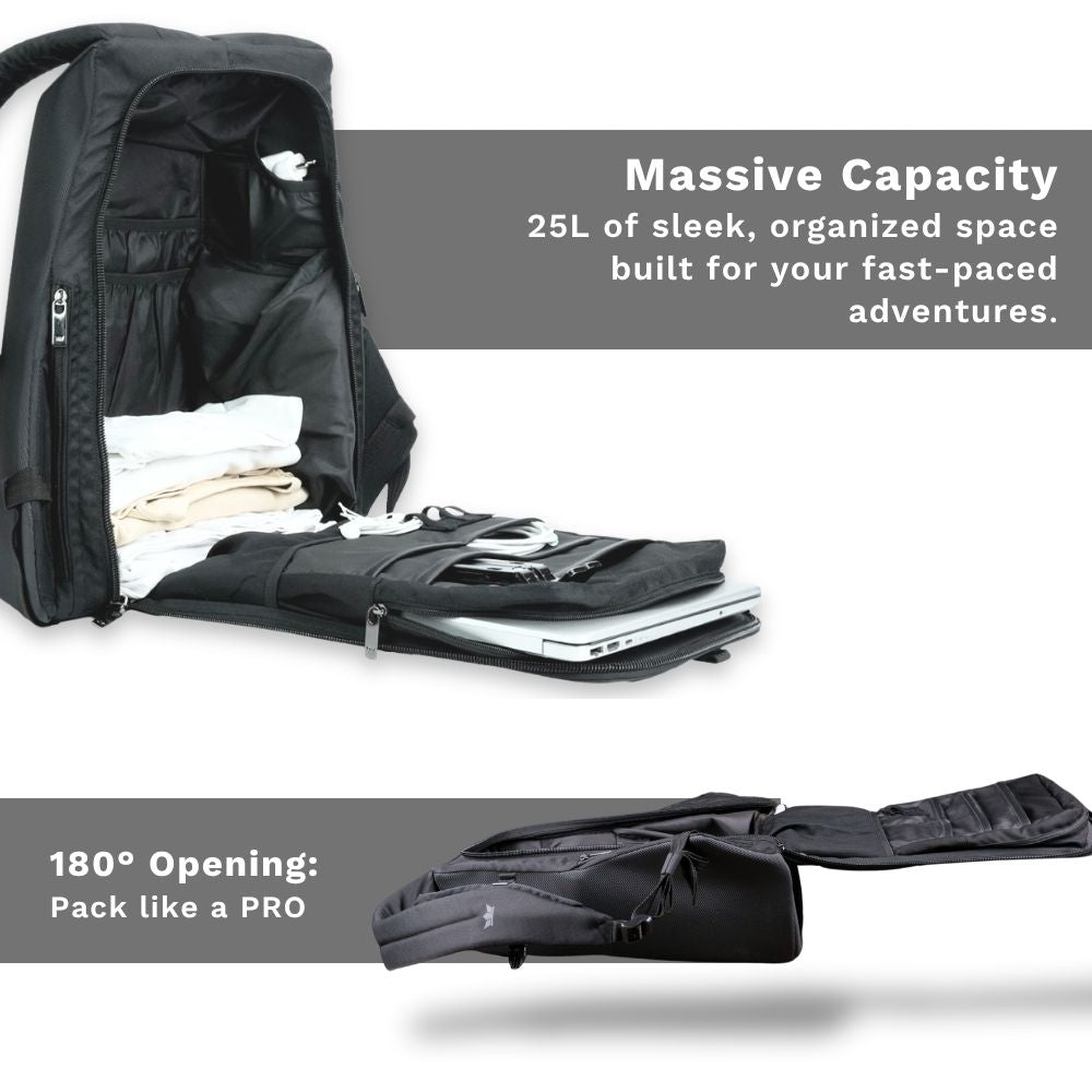 Ghost X Claw : Hard Shell Anti-Theft 25 Liters laptop Backpack with Water-Resistant Fabric