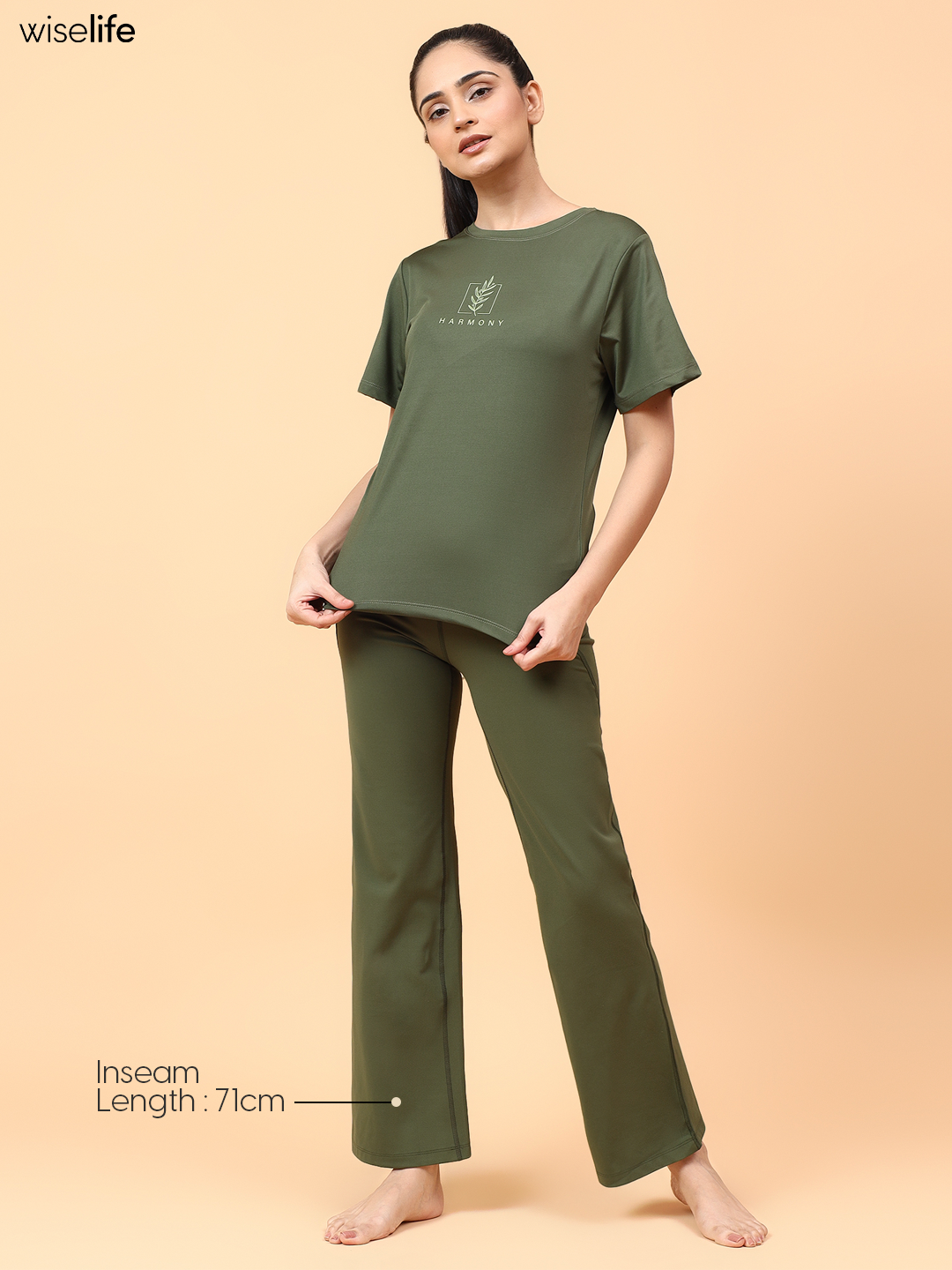 Active Flare Pants (Olive green)