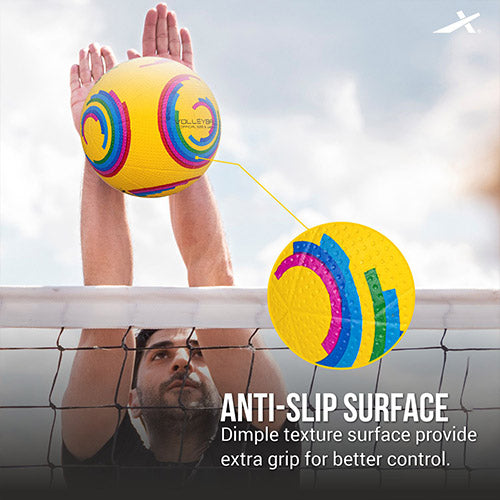 Vector X Glider Volleyball/Rubberized Moulded/Suitable for Indoor/Outdoor/for Men/Women/Kids Rubber Material/Training /Match Ball Needle -Size - 4 (Volleyball)