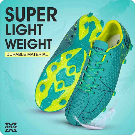 Vector X Thriller 3D Fully Embossed Textured Upper|Football Shoe/Studs| Double Colored TPU Sole| Soft Insocks Cushion|Light Weight soccer shoes For Men