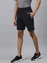 Alcis Men Black Solid Slim Fit Training Shorts-S