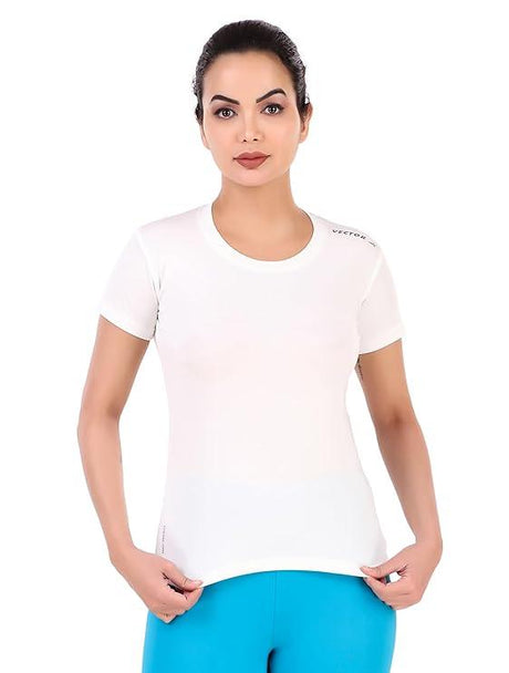 VECTOR X OGT-317 WOMEN'S SMART FIT SPORTS ROUND NECK T-SHIRTS