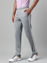 Alcis Men's Medium Grey Anti-Static Drytech+ Slim-Fit Training Track Pants