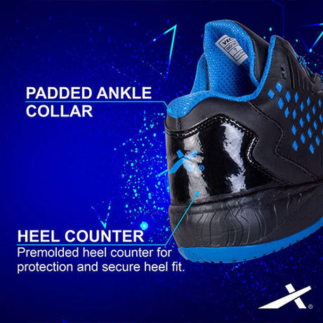 Vector X Cosmic Basketball Shoe with Spalding Rebound Rubber Streetball Basketball Combo Set for Men, Breathable Non Slip Outdoor Sneakers Cushioning Workout Shoes for Fitness