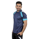 STAG GLOBAL Pro-X  Navy Blue | Men's Solid Regular Fit Polo T-Shirt | Sports & Casual Wear