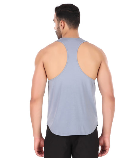 Gym Stringer For Men (Stone Blue)