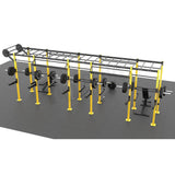 Freestanding CrossFit Rig - 24 Ft with Monkey Bar