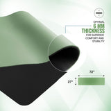 Classic PU and Natural Rubber Yoga Mat 6mm